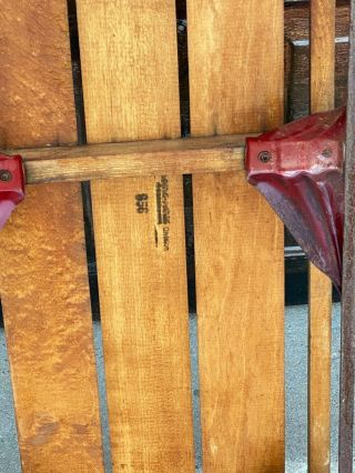 Vintage Large Wood Speedway Flyer Snow Sled Great Christmas Porch Decoration 3