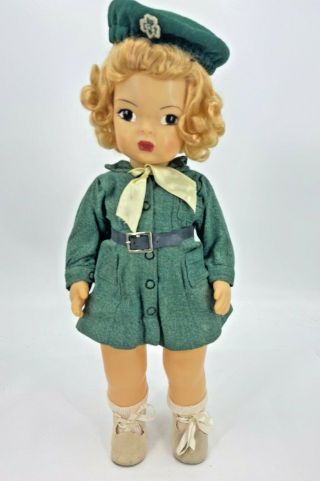 Vintage Terri Lee Girl Scout Doll W/ Clothing Marked Tagged 16 " Tall