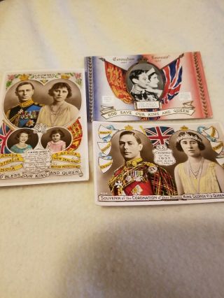 1937 Coronation Of King George Vi And Queen Elizabeth,  Real Photo Postcards (3)