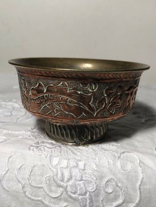 Vintage Made In India Bonbon Bowl / Cup Solid Brass Hand Crafted