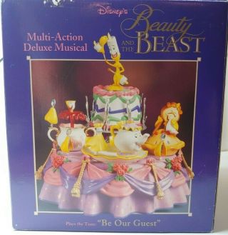 Enesco Disney Beauty And The Beast Multi - Action Deluxe Musical Box