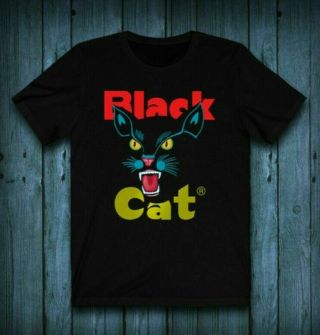 Black Cat Fireworks T - Shirt,  Extra Large Size