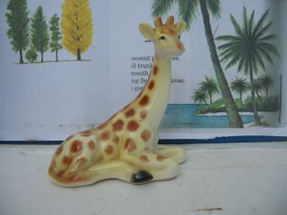 Giraffe Porcelain Figurine Statue Animal Sculpture Africa Safari Made In Japan