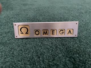 Omega Watch Display Sign Classic Vintage Metal Brass Bronze Authentic