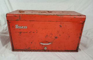 Vtg Snap On 6 - Drawer Kra - 56a Tool Chest Top Box Cabinet Red Garage Shop Man Cave