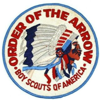 Vintage Order Of The Arrow 6 " Indian Chief Jacket Patch Boy Scouts Bsa Oa