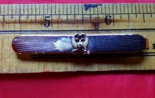 Masonic Or Shriners Tie Clip Sterling Silver & Gold Plate Mason 