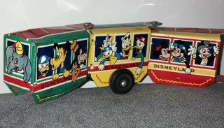 1955 Vintage Disneyland Park Tin Toy Characters Mickey Mouse Train 3