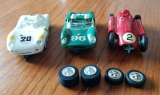 VINTAGE 1/32 SCALE SLOT CARS WITH SOME PARTS 2