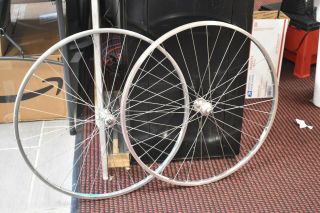 Vintage Campagnolo Gamma Strada Rims On Record Hubs 700c Clincher Wheelset