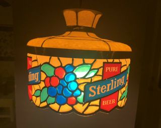 Vintage 1970’s Sterling Beer Bar Light/lamp Evansville Indiana