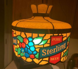 Vintage 1970’s Sterling Beer Bar Light/Lamp Evansville Indiana 2