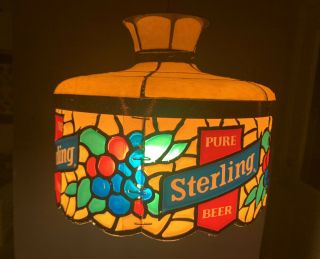 Vintage 1970’s Sterling Beer Bar Light/Lamp Evansville Indiana 3