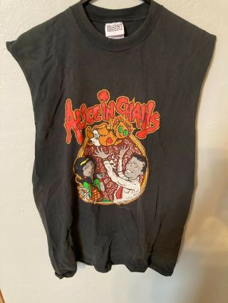 Vintage Alice In Chains Shirt 90s Grunge L Sleeveless Worn Nirvana Pearl Jam Sou