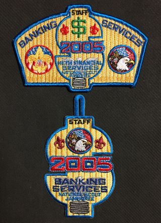2005 National Boy Scout Jamboree Patches Banking Services Staff Badge Set Bsa