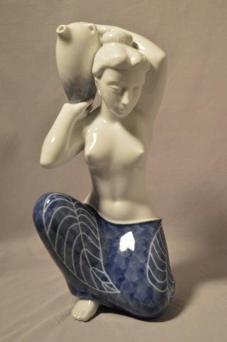 Vintage Royal Copenhagen Danish Porcelain Figurine - Nude Woman With Water 4359