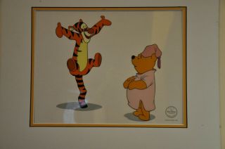 14x11 Walt Disney Winnie The Pooh And The Blustery Day Sericel Matted 19x16