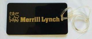 Merrill Lynch Luggage Tag With Traditional Bull Logo