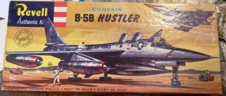 Vintage [1957] Revell Convair B - 58 Hustler,  Bonus [1 Defect]