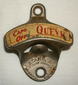 Vintage Caps Off Quevic Cast Iron Soda Bottle Opener Starr X Ginger Ale
