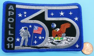 Nasa Patch Vtg Apollo 11 - 35th Anniversary Astronaut Eagle On Moon - 4.  5 "