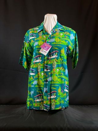 Adventureland Aloha Shirt Le500 Shag Josh Agle Disneyland 50th Anniversary