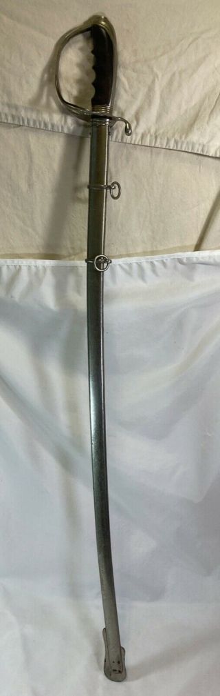 Vintage Us Military Saber Sword With Proved Star Mark And Scabbard