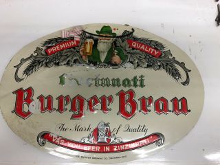 Vintage Burger Brau Beer - Burger Brewing Co Metal Sign Cincinnati Oh Ohio