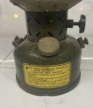 Vintage 1956 Coleman U.  S.  Military Single Mantle Lantern 3