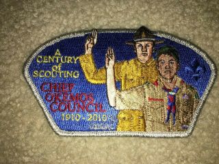 Boy Scout Chief Okemos S14 2010 Csatari Art 100 Michigan Council Strip Csp Patch