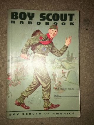 Boy Scout 6th Edition 3rd Printing Aug 1961 Rockwell Loose Cover Handbook Book