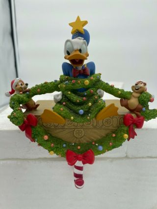 Disney Donald Duck Chip & Dale Christmas Garland Stocking Holder/hanger