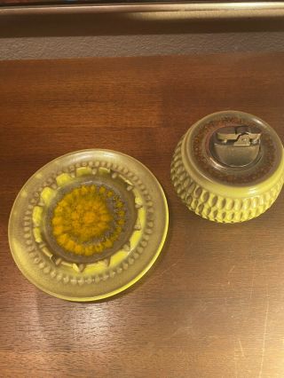 Vintage Robert Maxwell Ashtray and Cigarette Lighter 2