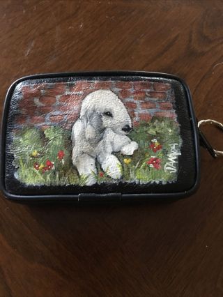 Bedlington Terrier Changepurse Or Coin Purse Hand Painted