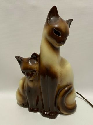 Vintage Kron Siamese Cat Mid Century Modern Lamp Underwriters Laboratories Mcm