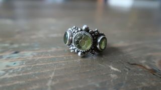 Vintage 1999 Sterling Silver Peridot Ring By Stephen Dweck Size 5.  25