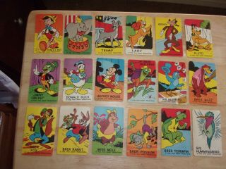 Walt Disney Cartooning Cards Complete Set Of 18 With Mailer 1956