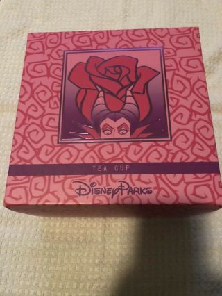 Disney Villains Sleeping Beauty Maleficent Pink Rose Swarovski Crystal Tea Cup