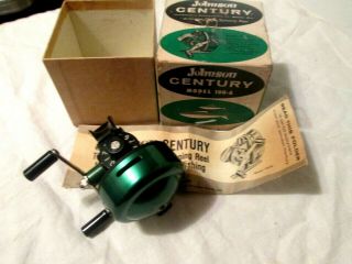 Vintage Johnson The Century Fishing Reel,  Model 100 - A With Papers