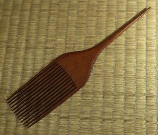Wooden Hair Setting Comb / Japanese / Antique
