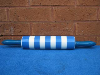 Vintage T.  G.  Green Cornishware Rolling Pin In
