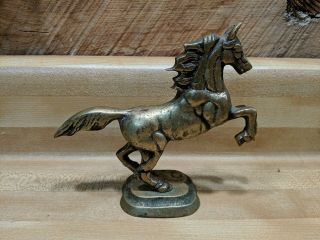 Vintage Brass Horse Galloping Figurine Running Horse Statue 17 Ounces
