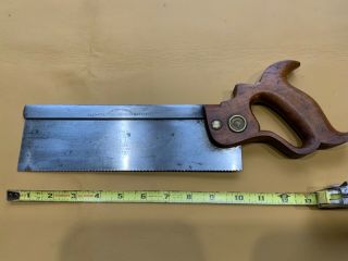 Vintage Henry Disston & Sons 10 Inch Dovetail / Backsaw Saw