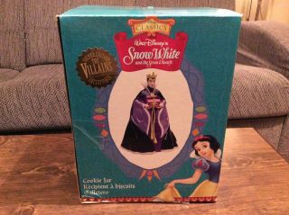 Treasure Craft Disney Snow White Evil Queen Cookie Jar Open Box