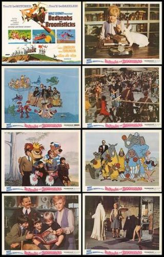 Bedknobs And Broomsticks 1971 Lobby Card Set Disney 11x14 Movie Posters