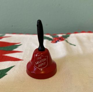 Mini Miniature The Salvation Army Red Bell Key Chain Charm Ringing Tiny 1 3/4”