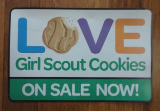 Love Girl Scout Cookies On Now 15 " Car Magnet