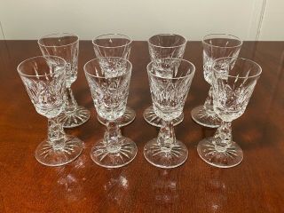 Set Of 8 Vintage Waterford Crystal Rosslare 1.  5 Oz Stemmed Liqueur/shot Glasses