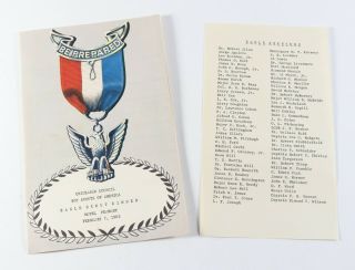 Vintage 1963 Eagle Scout Dinner Chickasaw Council Pamphlet Boy Scouts Bsa