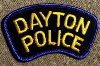 Vintage " Dayton Police " Patch Oh Ohio Law Enforcement Officer Department Awesome